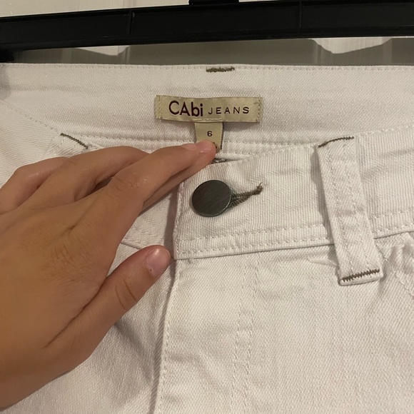 CAbi White Denim Flare Jeans - Picture 3 of 8
